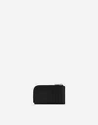 Calfskin card holder with logo