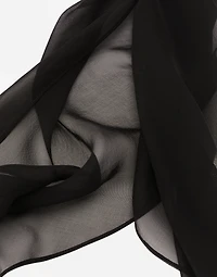 Chiffon top with flower on neck