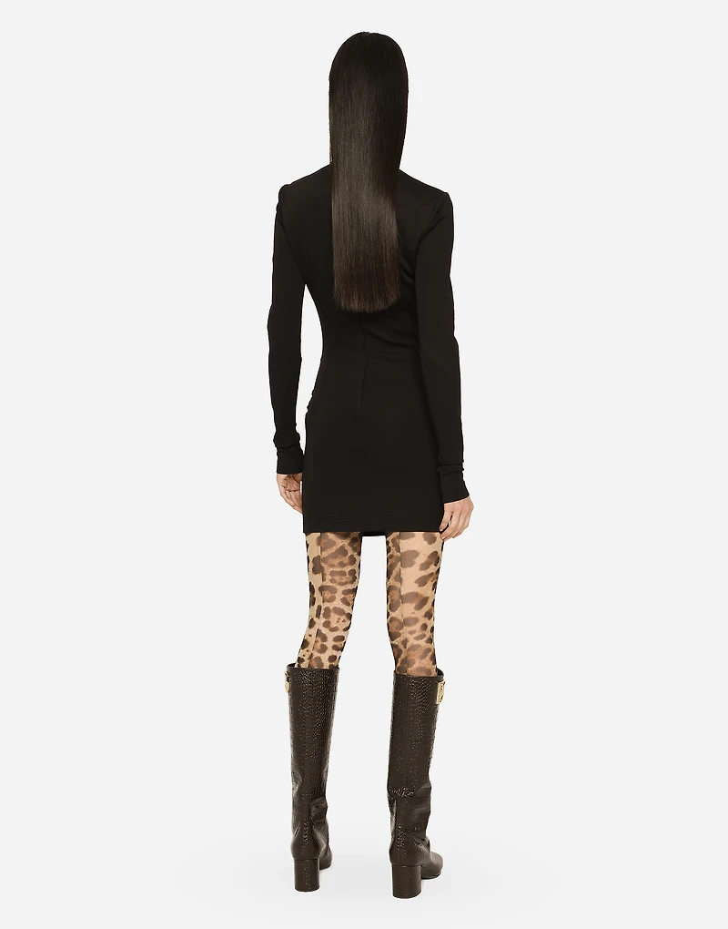 Short jersey Milano rib dress