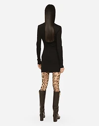 Short jersey Milano rib dress