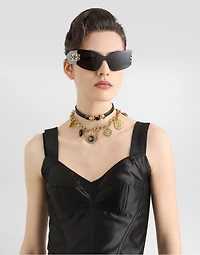 Elastic satin top