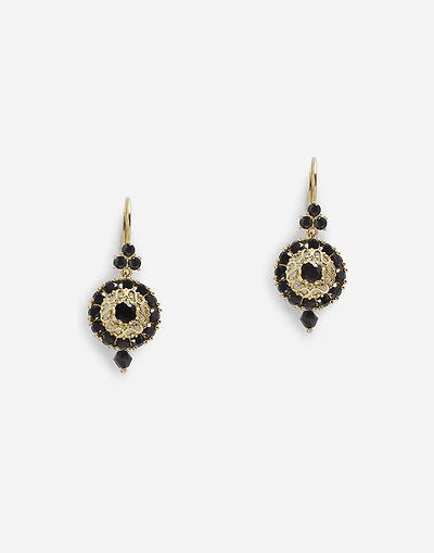 Sicily Earrings 18-carat yellow gold and black sapphires