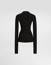 Double-breasted jacket inwool cloth