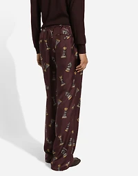 Silk jogging pants