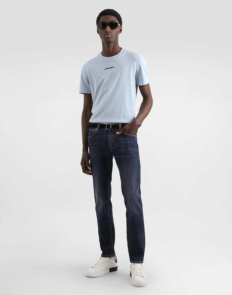 Slim-fit stretch cotton jeans