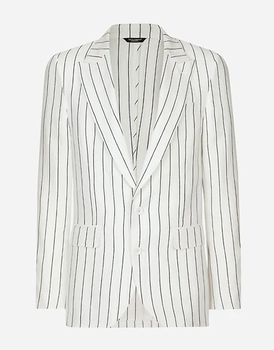 Single-breasted linen Sicilia-fit jacket