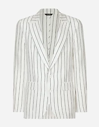 Single-breasted linen Sicilia-fit jacket
