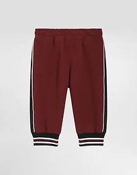 Fleece trousers with embroidered applications