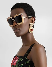 Logo clip earrings