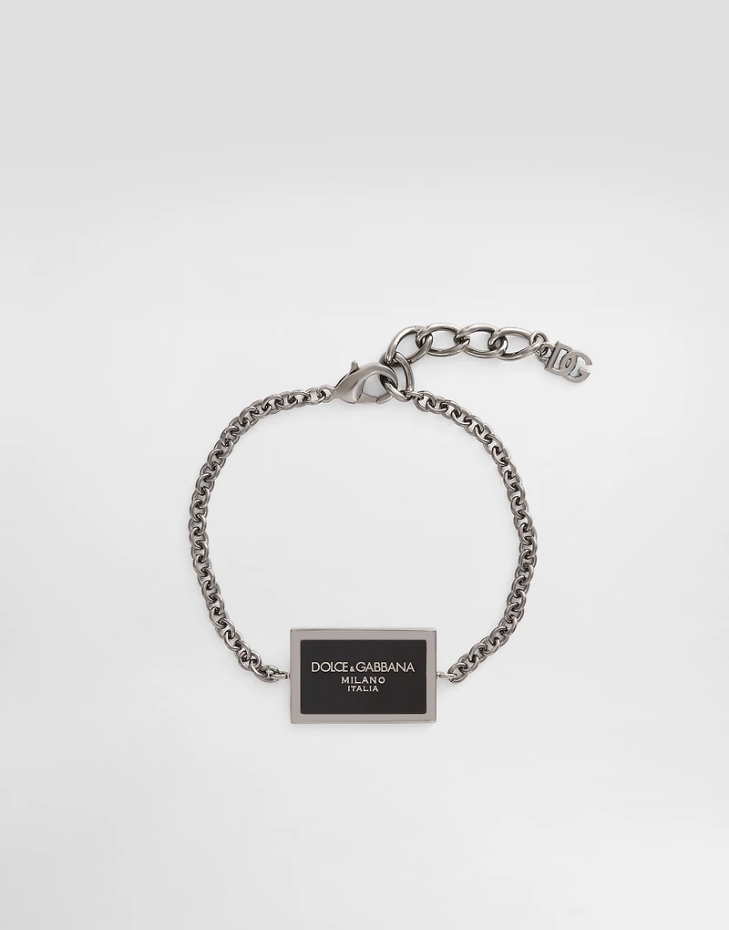Metal bracelet with logo
