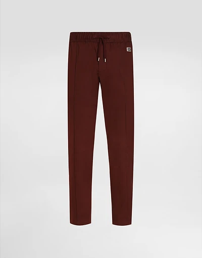 Cotton jogging pants with tag