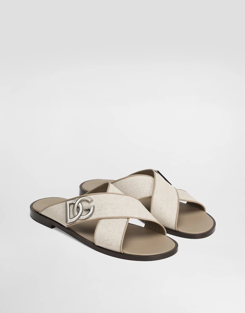 Salt&pepper nappa sandal
