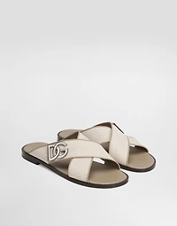 Salt&pepper nappa sandal