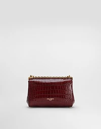 Marlene city mini bag in polished alligator