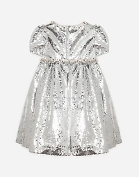 Sequined dress with jewel decorations
