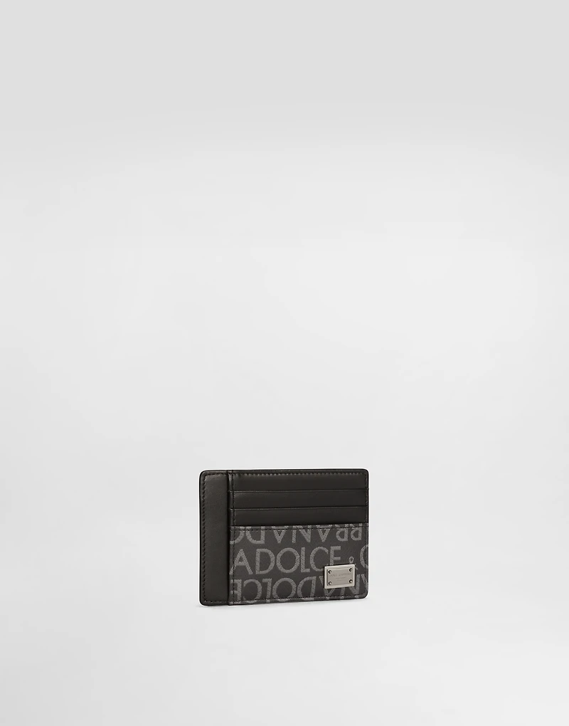Coated jacquard card holder