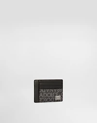 Coated jacquard card holder