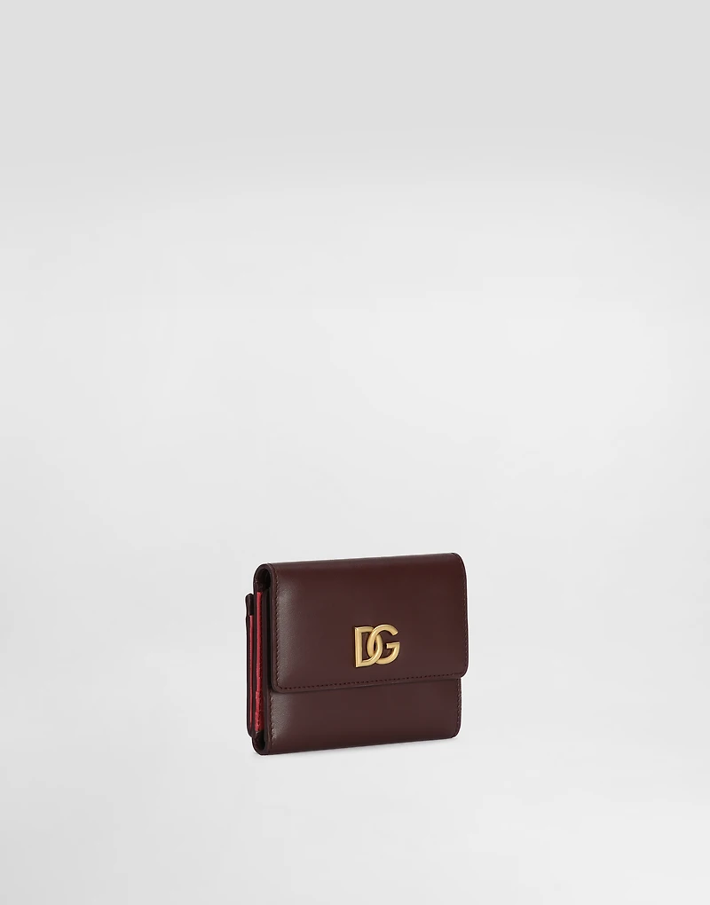 Calfskin wallet with DG logo