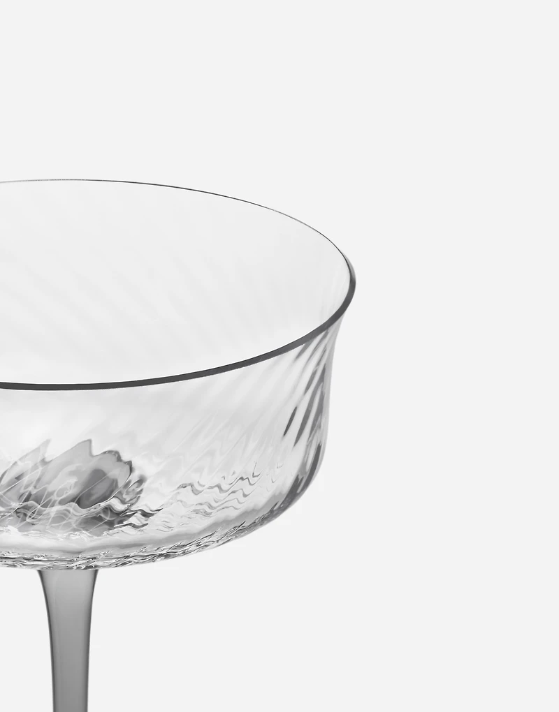 Hand-Blown Murano Champagne Coupe