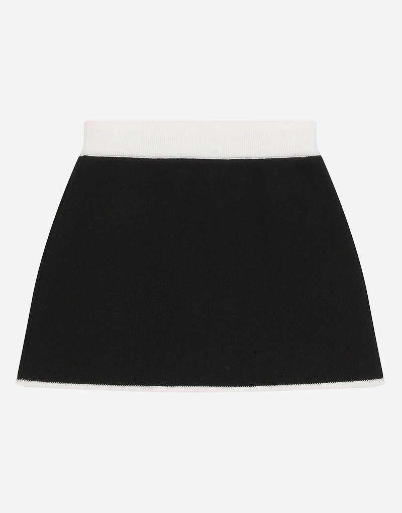 Short knit skirt with DG logo