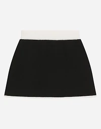 Short knit skirt with DG logo