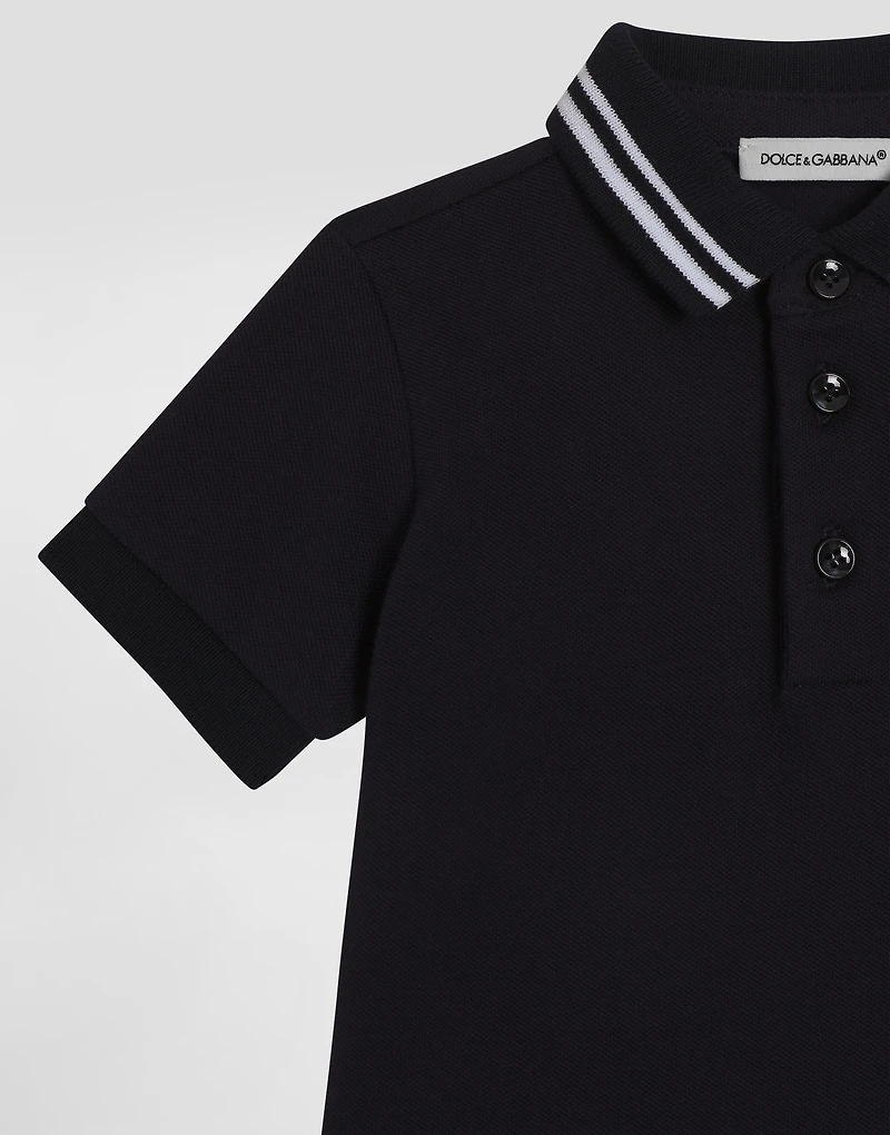 Piqué polo-shirt with DG logo