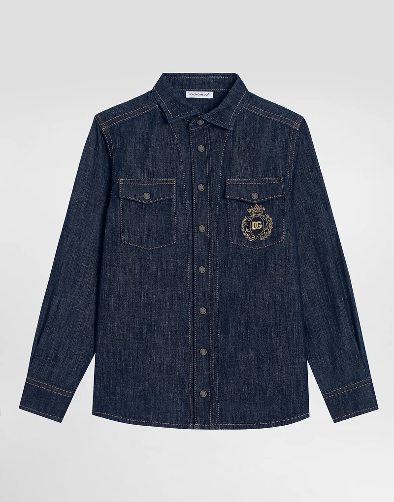 Denim shirt with DG logo