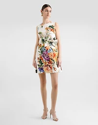 Flower bouquet-print dress