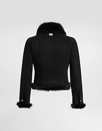 Denim jacket lined with fur