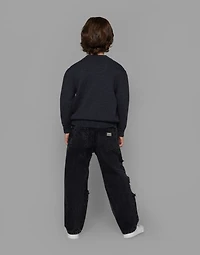 Wool round-neck sweater with flocked DG logo