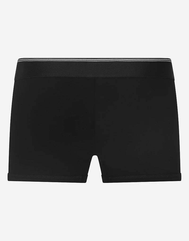 Two-way-stretch jersey boxers with patch