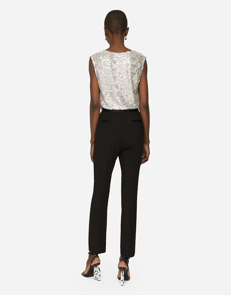 Woolen tuxedo pants