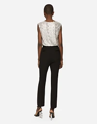 Woolen tuxedo pants