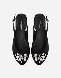 Satin slingbacks