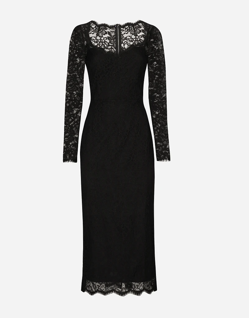 Floral lace midi dress