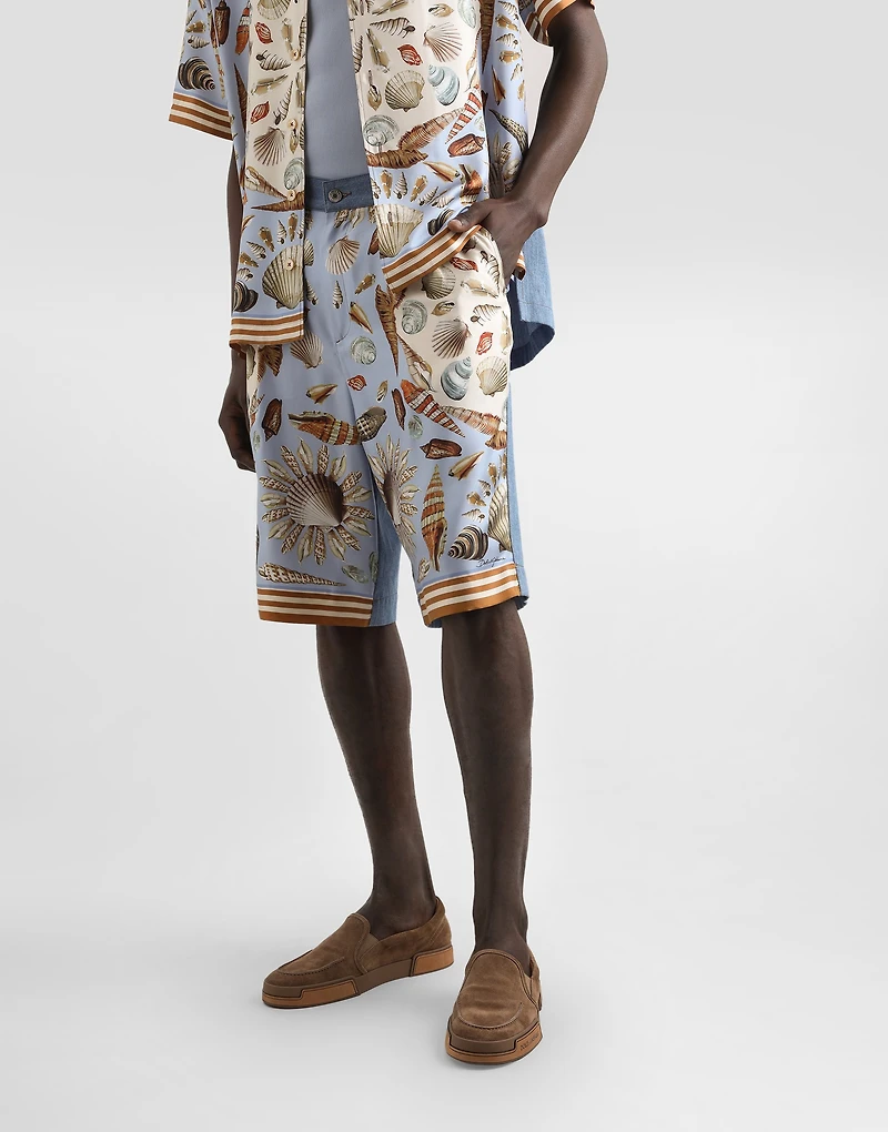 Denim bermuda shorts