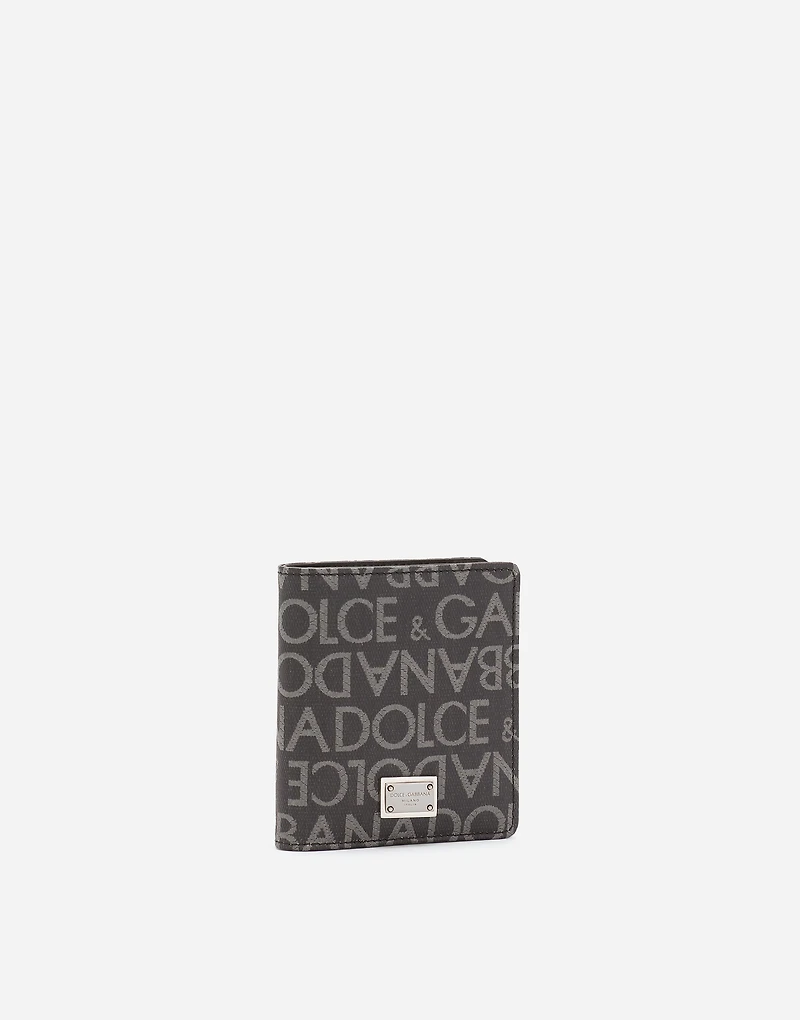 Coated jacquard bifold card holder