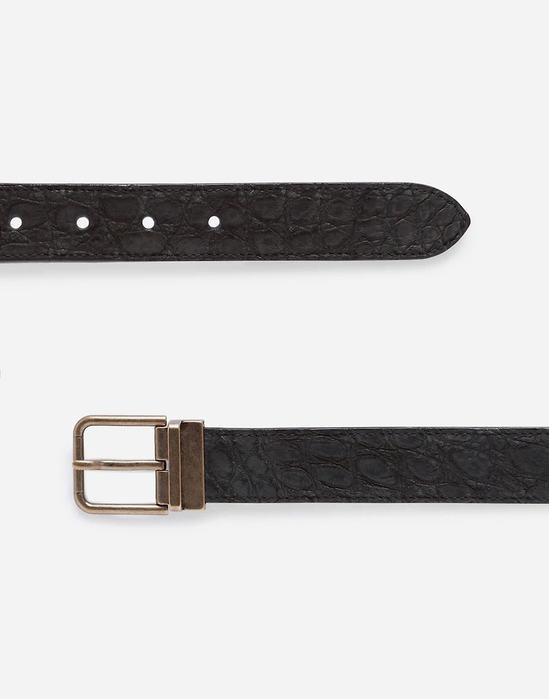 Crocodile skin belt