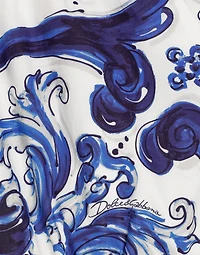 Majolica-print poplin shorts