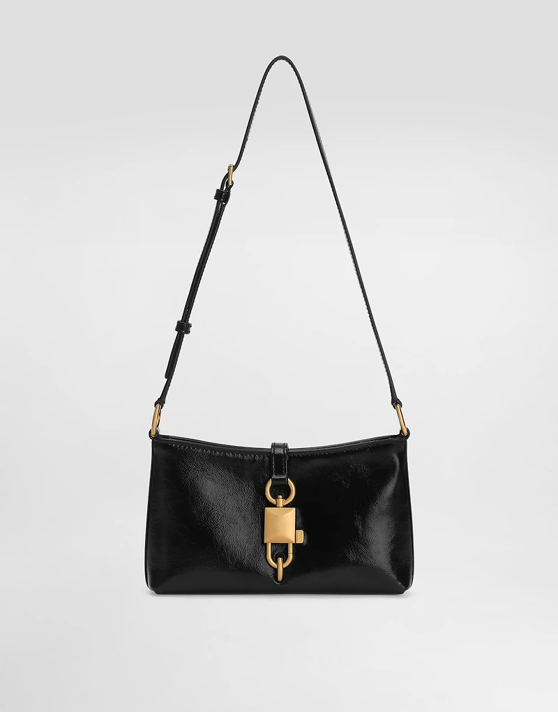 Lock shoulder bag in calfskin