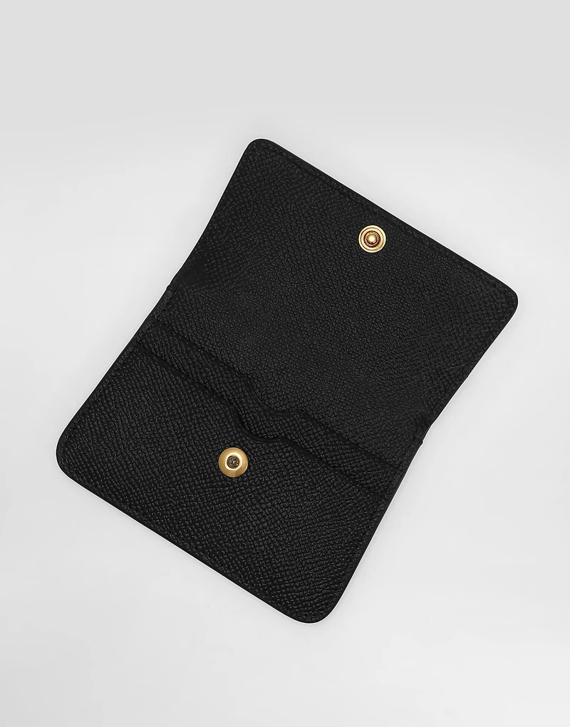 Dauphine print calfskin card holder