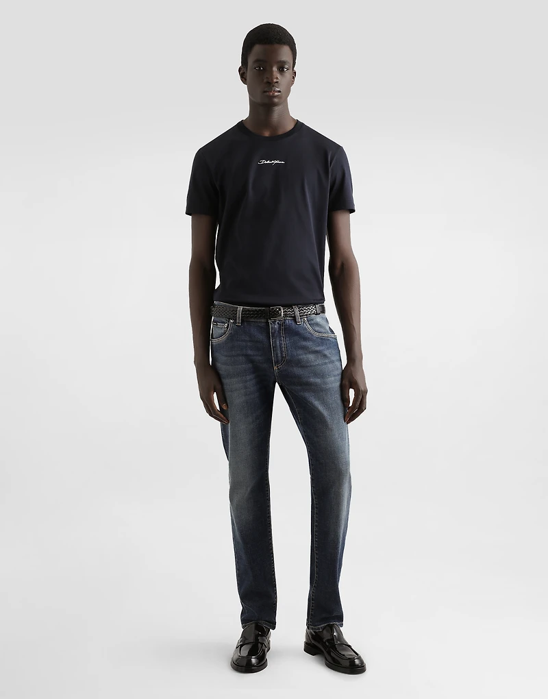Cotton T-shirt with embroidered patch
