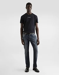 Cotton T-shirt with embroidered patch