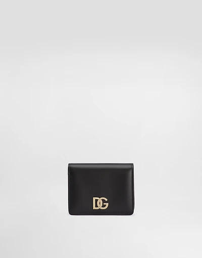 Calfskin wallet with DG logo