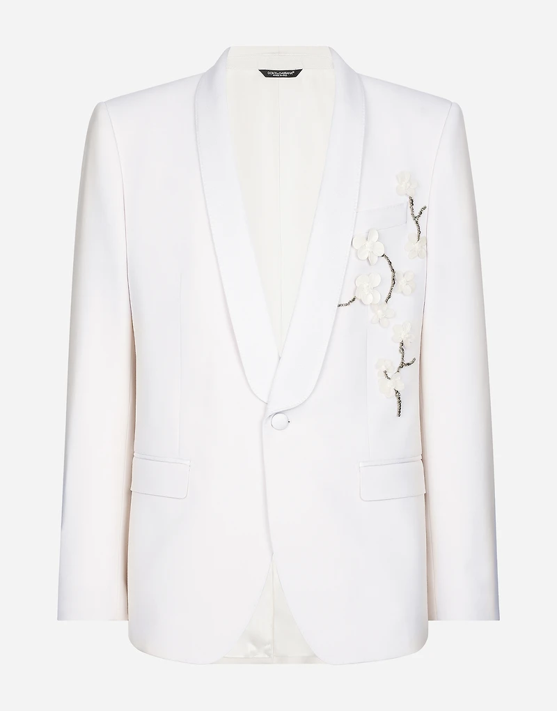 Single-breasted Martini-fit jacket with embroidery