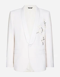 Single-breasted Martini-fit jacket with embroidery