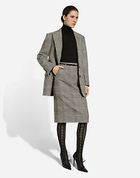 Single-breasted glen plaid jacket