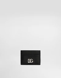 Calfskin nappa card holder with DG logo