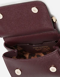 Dauphine calfskin Sicily mini bag with rhinestone embellishement