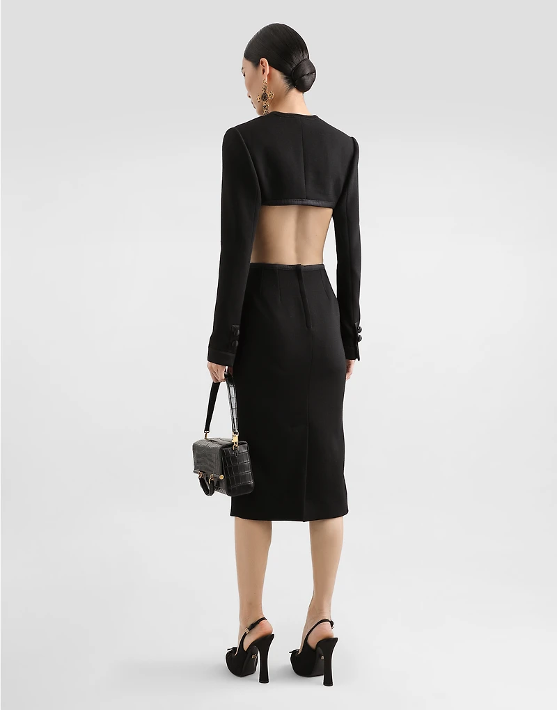 Wool crepe shrug